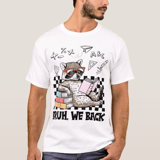 たぬきの先生 新学期 Tシャツ (正面)