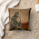 たぬきフクロウ紳士のクッション クッション (ブランケット)