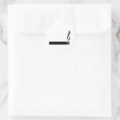 たばこのアイコンのシガレットブラック ラウンドシール (バッグ)