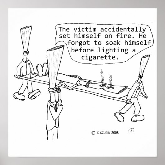 たばこの火傷の被害者 ポスター (正面)