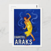 たばこアラックスヴィンテージのポスターCappiello Leonetto ポストカード (正面/裏面)