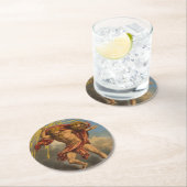 たばこラベル、1868年。 ラウンドペーパーコースター (インサイチュ)