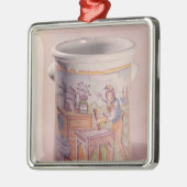 たばこ屋を描写するタバコのポット メタルオーナメント (左)