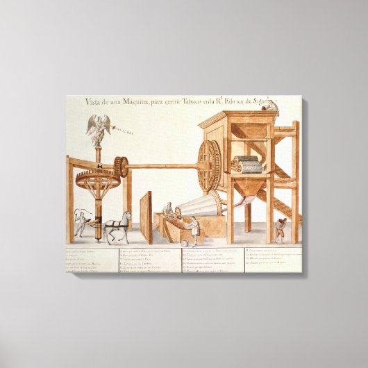 たばこ篩機王室の キャンバスプリント (正面)