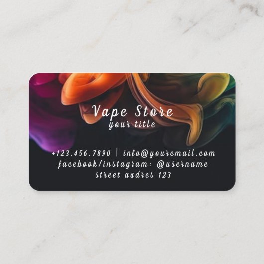 たばこVapeストア 名刺 (裏面)