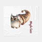 たぶん後の格言コーヒーを飲む フリースブランケット (正面(横))