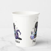 たぶん明日 – Black Cat, Books & Witchy Vibes 紙コップ (右)