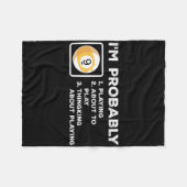 たぶん遊Pの遊の考え頃だ フリースブランケット (正面(横))