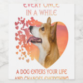 たまに犬がコギに入ってくる ワインラベル (シングルラベル)