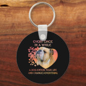 たまに犬がライフブルドッグに入ってくる キーホルダー (正面)