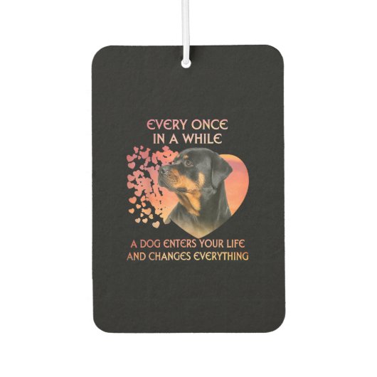 たまに犬がロットワイラーに入る カーエアーフレッシュナー (正面)