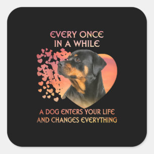 たまに犬がロットワイラーに入る スクエアシール