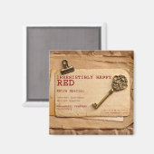 たまらなく幸せな赤ワインのマグネット! マグネット (正面/裏面)