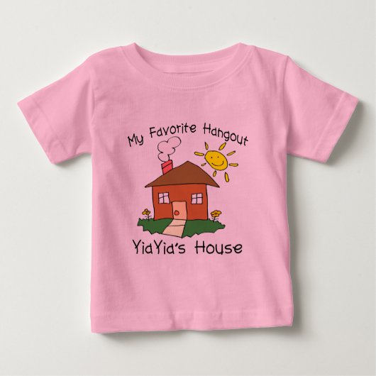 たまり場のYiaYiaのお気に入りのな家 ベビーTシャツ (正面)