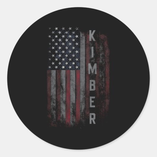 ためにアメリカのキンバー州旗 ラウンドシール (正面)