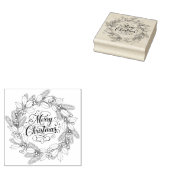 ためにクリスマスのリース中 ラバースタンプ (押印)