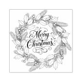 ためにクリスマスのリース中 ラバースタンプ (インプリント)