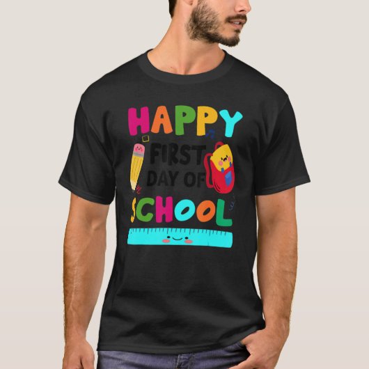 ための学校新学期の幸せ教え日 Tシャツ (正面)