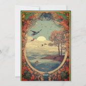 「ための新鮮で素晴らしいグリーティングカードデザイン シーズンカード (裏面)