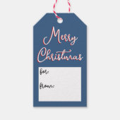 ための青いホリすてきーのメリーシンプルクリスマス ギフトタグ (正面)