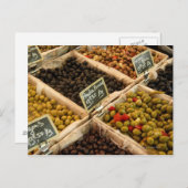 ための黒と緑のオリーブの大きなオープンボックス ポストカード (正面/裏面)