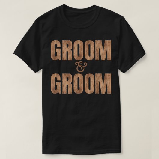ためのLGBTQ新郎と新郎結婚式のアパレル Tシャツ (デザイン正面)