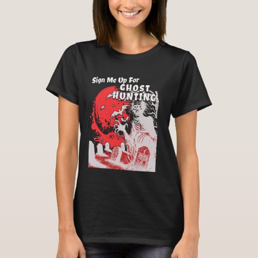 ため息をつく私のために幽霊狩り Tシャツ (正面)