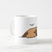 ため息をつくLOP コーヒーマグカップ (正面左)