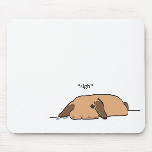 ため息をつくLOP マウスパッド (正面)