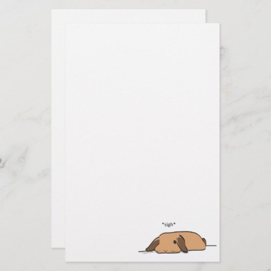 ため息をつくLOP 便箋 (正面/裏面)