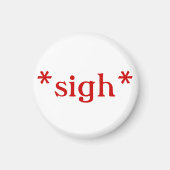 ため息：磁石（白） マグネット (正面)