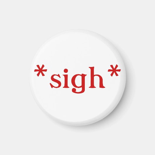 ため息:磁石(白) マグネット (正面)