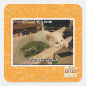 ため息。退屈した スクエアシール (正面)