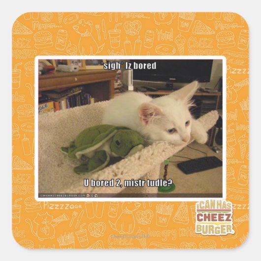 ため息。退屈した スクエアシール (正面)