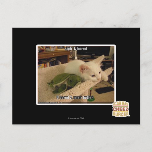 ため息。 Izは退屈しました ポストカード (正面)