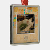 ため息。 Izは退屈しました メタルオーナメント (右)