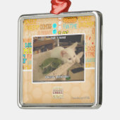 ため息。 Izは退屈しました メタルオーナメント (左)