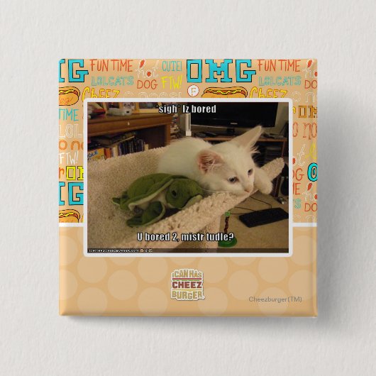 ため息。 Izは退屈しました 缶バッジ (正面)