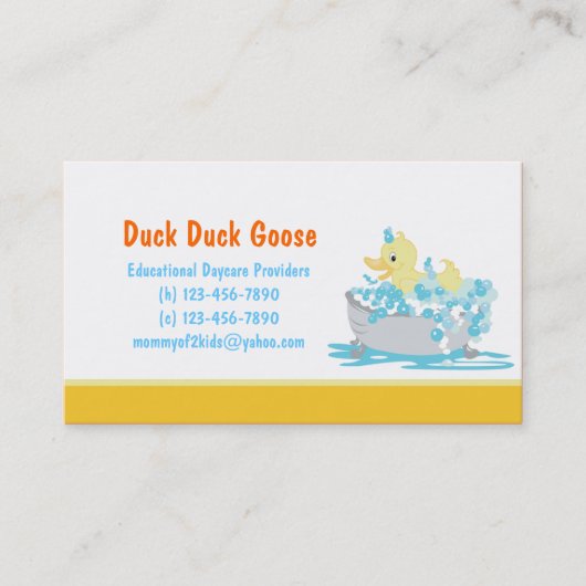 たらいの託児所か名刺のテンプレートで引込めて下さい コーリングカード (正面)