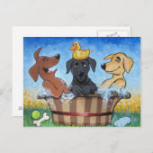 たらいの郵便はがきのダビングのダビング3の実験室を摩擦して下さい ポストカード (正面/裏面)