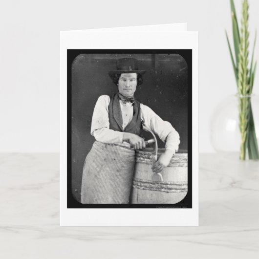 たる製造人の銀板写真1844年のポートレート カード (正面)