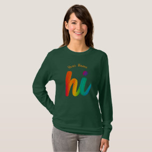 たわみブラシアート長袖Tシャツ – Dark Green Tシャツ