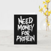 たんぱくおもしろい質トレーニングジョークジムWeigのためのお金が必要 カード (黄色い花)