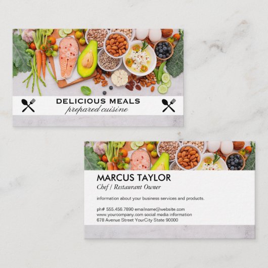 たんぱく野菜ナッツ果実 名刺 (正面/裏面)