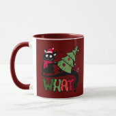 だからおもしろい何の猫クリスマスマグ マグカップ (左)