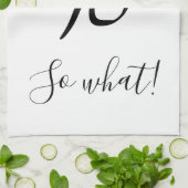 だからおもしろい水の色フローラ70誕生日 キッチンタオル (折り畳み)