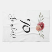 だからおもしろい水の色フローラ70誕生日 キッチンタオル (横)