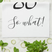 だからおもしろい水の色フローラ80誕生日 キッチンタオル (折り畳み)