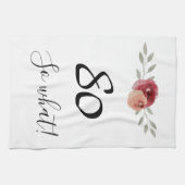 だからおもしろい水の色フローラ80誕生日 キッチンタオル (横)