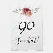 だからおもしろい水の色フローラ90誕生日 キッチンタオル (縦)